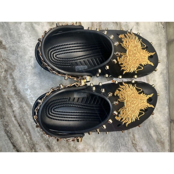 CROCS x VIVIENNE TAM Gold Embellished Clogs  NEW IN Box W7 - Picture 7 of 12